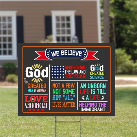 we believe conservative yard sign